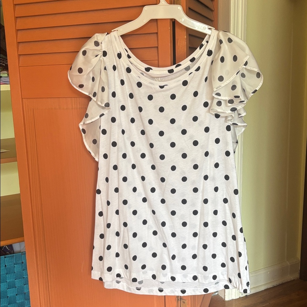 New York & Company Polka Dot Blouse
